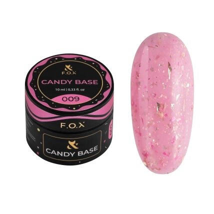 F.O.X Candy Base Nr.009 spalvota bazė su blizgučiais, 10 ml F.O.X Candy Base Nr.009 spalvota bazė su blizgučiais, 10 ml