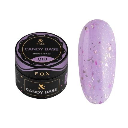 F.O.X Candy Base Nr.010 spalvota bazė su blizgučiais, 10 ml F.O.X Candy Base Nr.010 spalvota bazė su blizgučiais, 10 ml