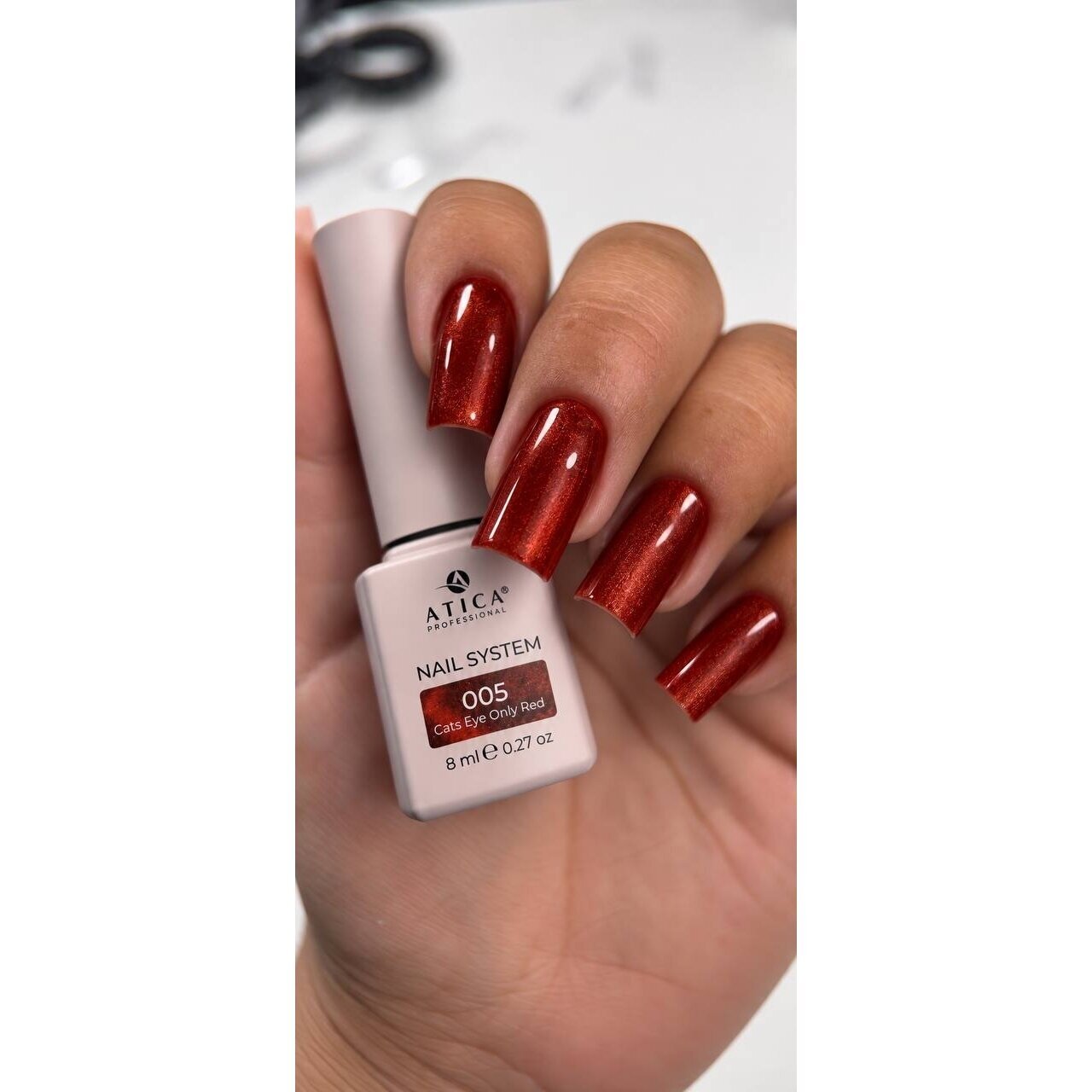 Gelinis lakas Cat's Eye Only Red 05, 8 ml 1