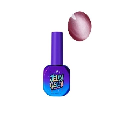 Gelinis lakas Jelly Gelly Glitter Rose Silk, 12ml - blizgus gelinis lakas (Be TPO)