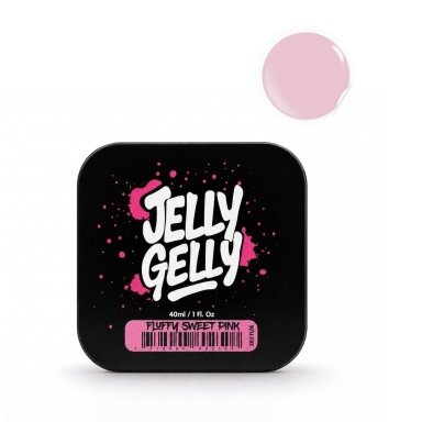 Gelly Sweet pink self levelling gel Fluffy, 40ml – savaime išsilyginantis gelis (TPO/HEMA FREE)