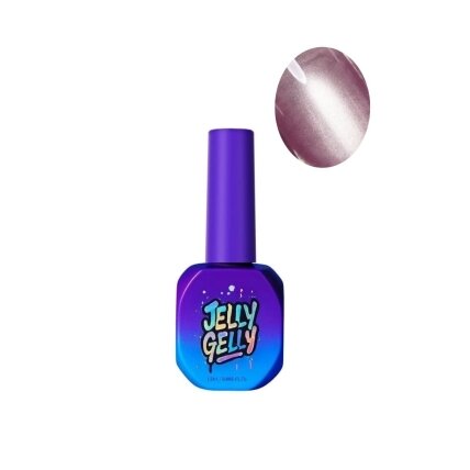 Gelinis lakas Jelly Gelly Glitter Mauve Silk, 12ml - blizgus gelinis lakas (Be TPO)