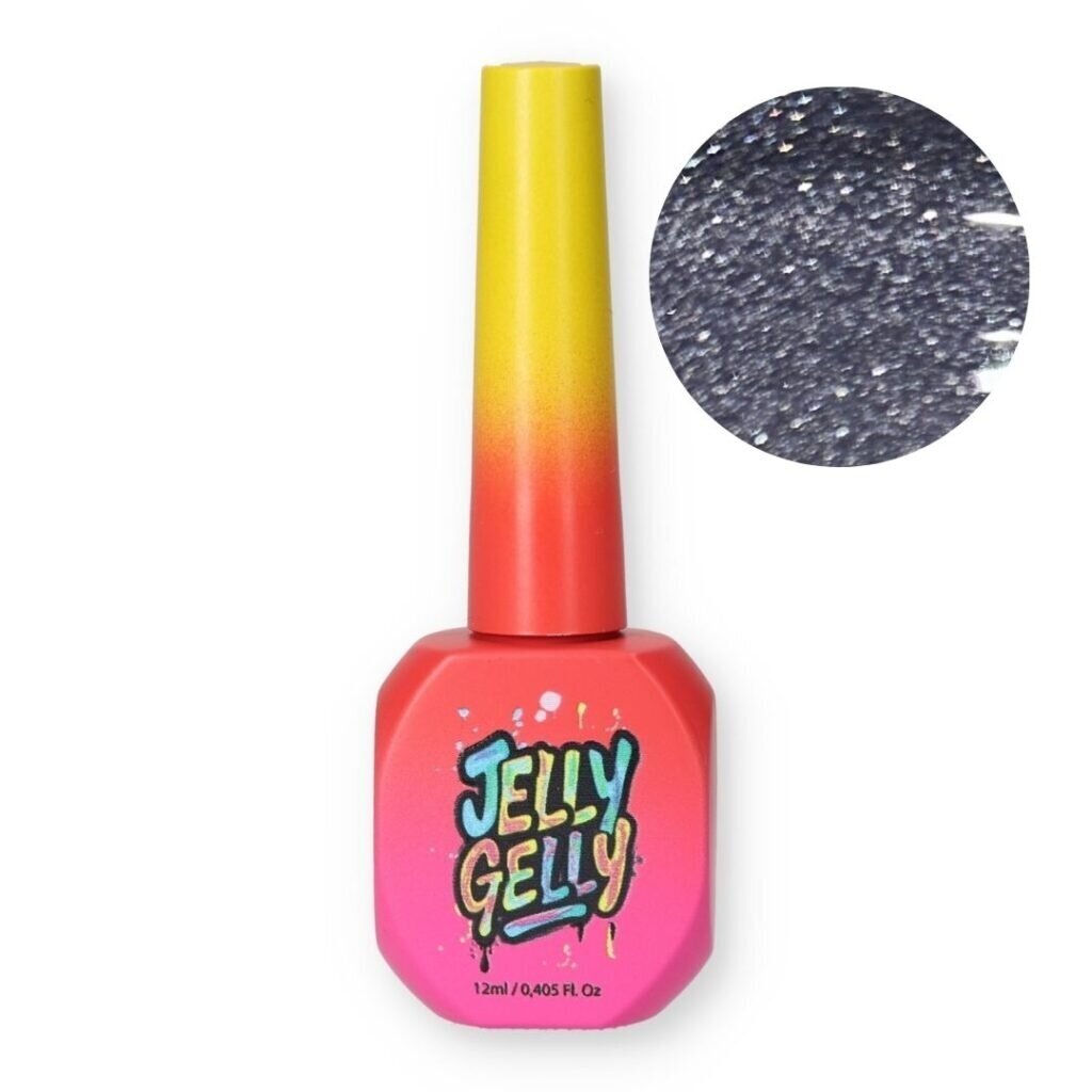 Jelly Gelly Flash Grey Gel Polish, 12ml – šviesą atspindintis gelinis lakas (Be HEMA/TPO) Jelly Gelly Flash Grey Gel Polish, 12ml – šviesą atspindintis gelinis lakas (Be HEMA/TPO)