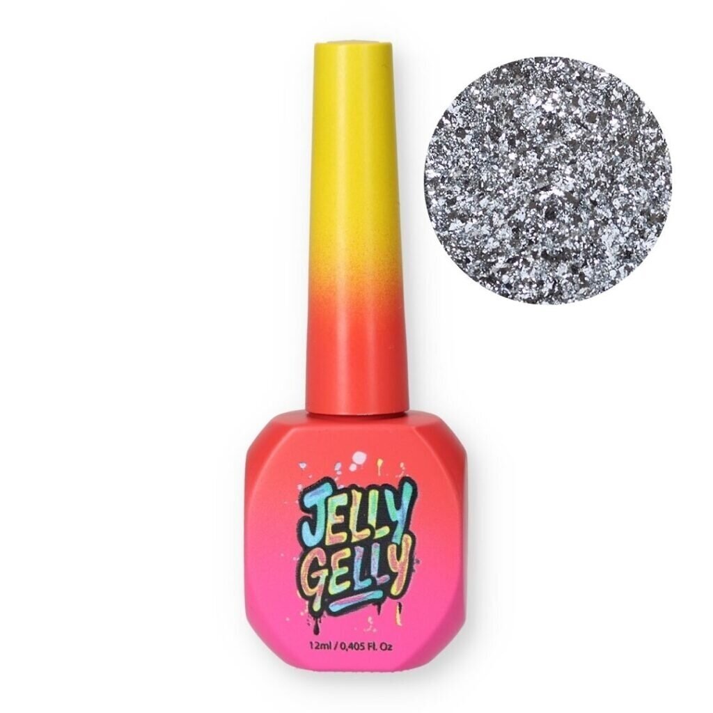Jelly Gelly Glitter Spark Me Up Gel Polish, 12ml - blizgus gelinis lakas (Be TPO) Jelly Gelly Glitter Spark Me Up Gel Polish, 12ml - blizgus gelinis lakas (Be TPO)