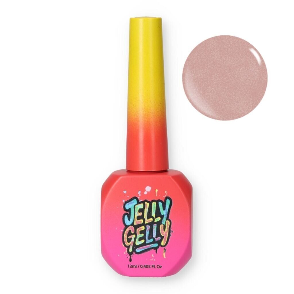 Jelly Gelly Hard Base (Fiber) Nude Shimmer, 12ml Be HEMA/TPO (tvirta bazė su stiklo pluoštu)