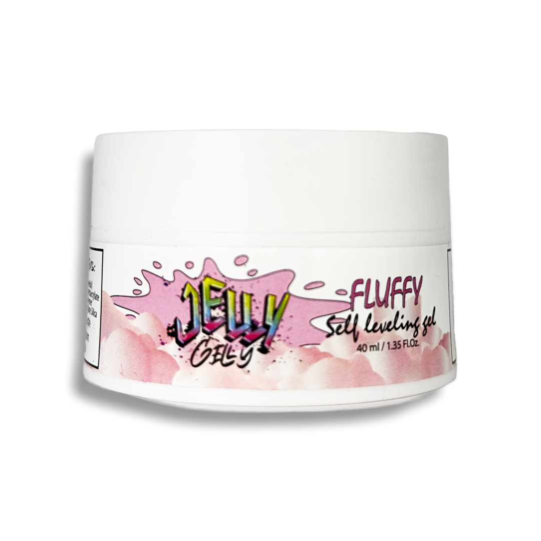 Jelly Gelly Clear self levelling gel Fluffy, 40ml - savaime išsilyginantis gelis (TPO/HEMA FREE) 1 Jelly Gelly Clear self levelling gel Fluffy, 40ml - savaime išsilyginantis gelis (TPO/HEMA FREE) 1