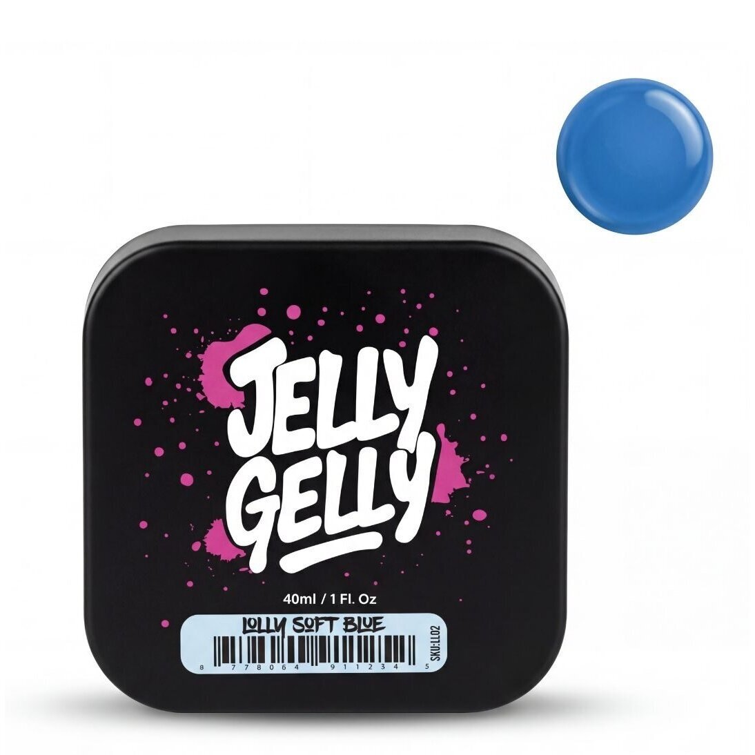Jelly Gelly Lolly Glass Effect Blue savaime išsilyginantis gelis su skaidriu mėlynu „glass“ efektu, 40ml Jelly Gelly Lolly Glass Effect Blue savaime išsilyginantis gelis su skaidriu mėlynu „glass“ efektu, 40ml