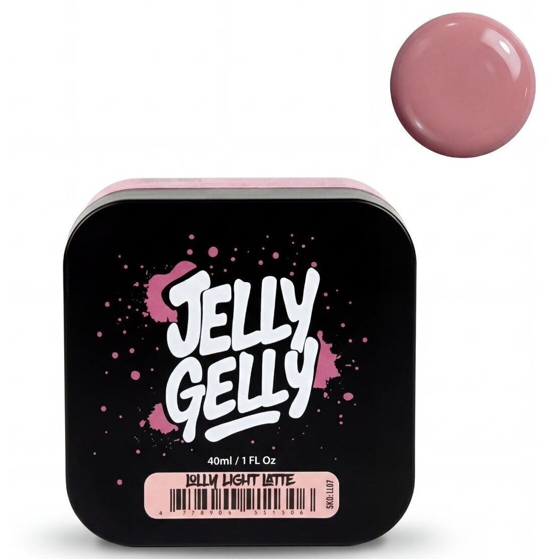 Jelly Gelly Lolly Light Latte savaime išsilyginantis gelis švelnaus latte atspalvio, 40ml