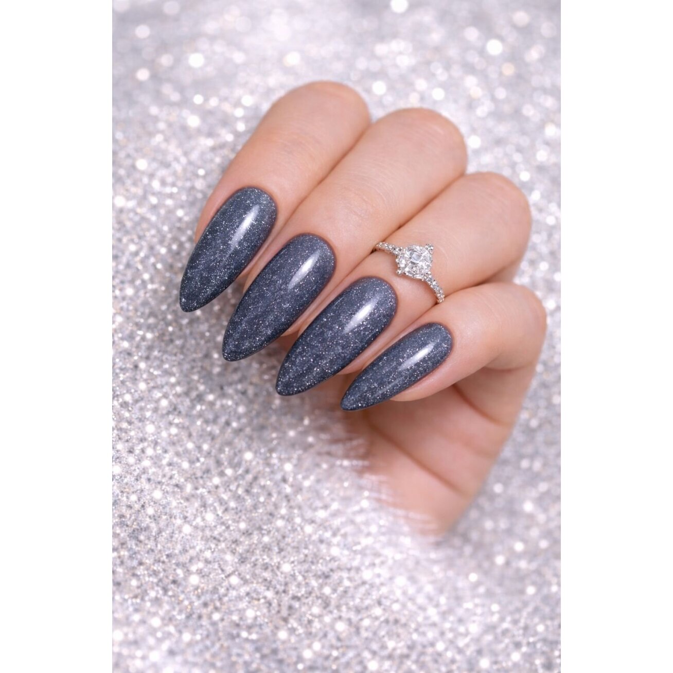 Jelly Gelly Flash Grey Gel Polish, 12ml – šviesą atspindintis gelinis lakas (Be HEMA/TPO) 1