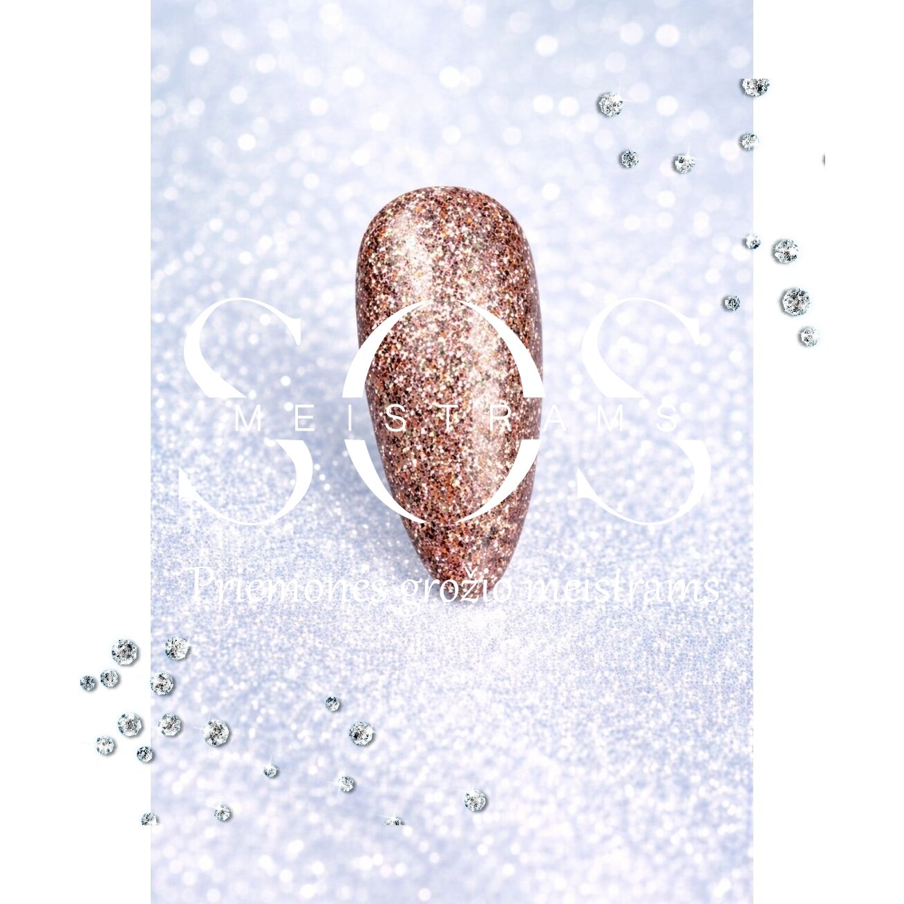 Jelly Gelly Glitter Champagne Witch Gel Polish, 12ml – blizgus gelinis lakas (Be TPO) 2 Jelly Gelly Glitter Champagne Witch Gel Polish, 12ml – blizgus gelinis lakas (Be TPO) 2