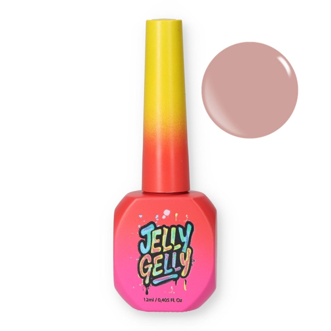 Jelly Gelly Hard Base (Fiber) Powder Puff, 12ml Be HEMA/TPO (tvirta bazė su stiklo pluoštu)