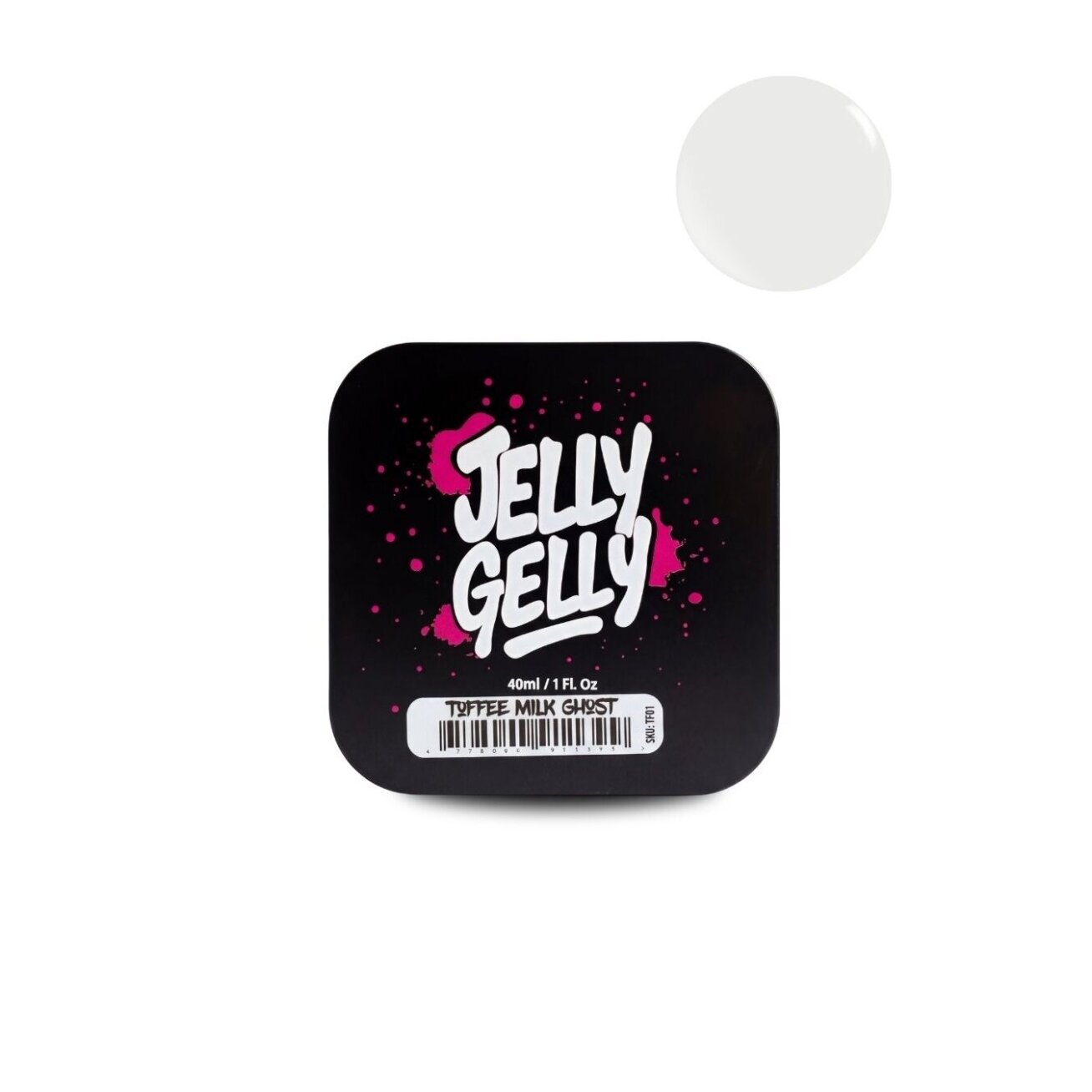 Jelly Gelly Toffee Milk Ghost savaime išsilyginantis, klampesnės konsistencijos gelis 40ml Jelly Gelly Toffee Milk Ghost savaime išsilyginantis, klampesnės konsistencijos gelis 40ml