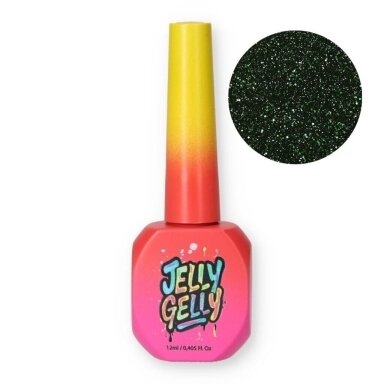 Jelly Gelly Glitter Forest Trouble Gel Polish, 12ml - blizgus gelinis lakas (Be TPO)