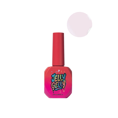 ​Jelly Gelly Hard Bottle Gel Milky Pink, 12ml - kietasis gelis buteliuke (TPO/HEMA FREE)