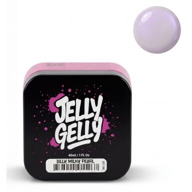 Jelly Gelly Lolly Milky Pearl savaime išsilyginantis gelis su švelniu pieno atspalviu ir subtiliu perlamutriniu efektu, 40ml