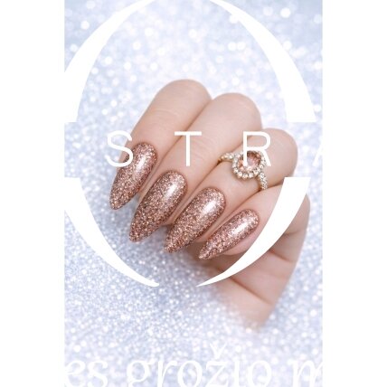 Jelly Gelly Glitter Champagne Witch Gel Polish, 12ml – blizgus gelinis lakas (Be TPO) 1
