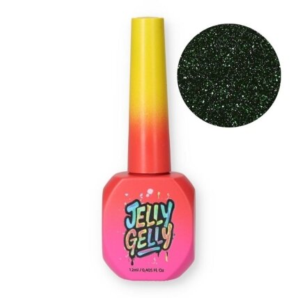 Jelly Gelly Glitter Forest Trouble Gel Polish, 12ml - blizgus gelinis lakas (Be TPO)