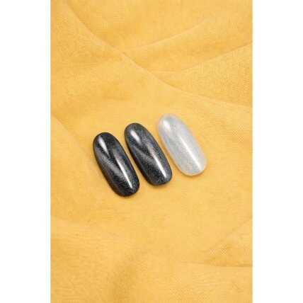 Jelly Gelly Top Coat Silver Glaze (Cat Eye), 12ml Be HEMA/TPO - magnetinis sidabrinis viršutinis sluoksnis 2 Jelly Gelly Top Coat Silver Glaze (Cat Eye), 12ml Be HEMA/TPO - magnetinis sidabrinis viršutinis sluoksnis 2