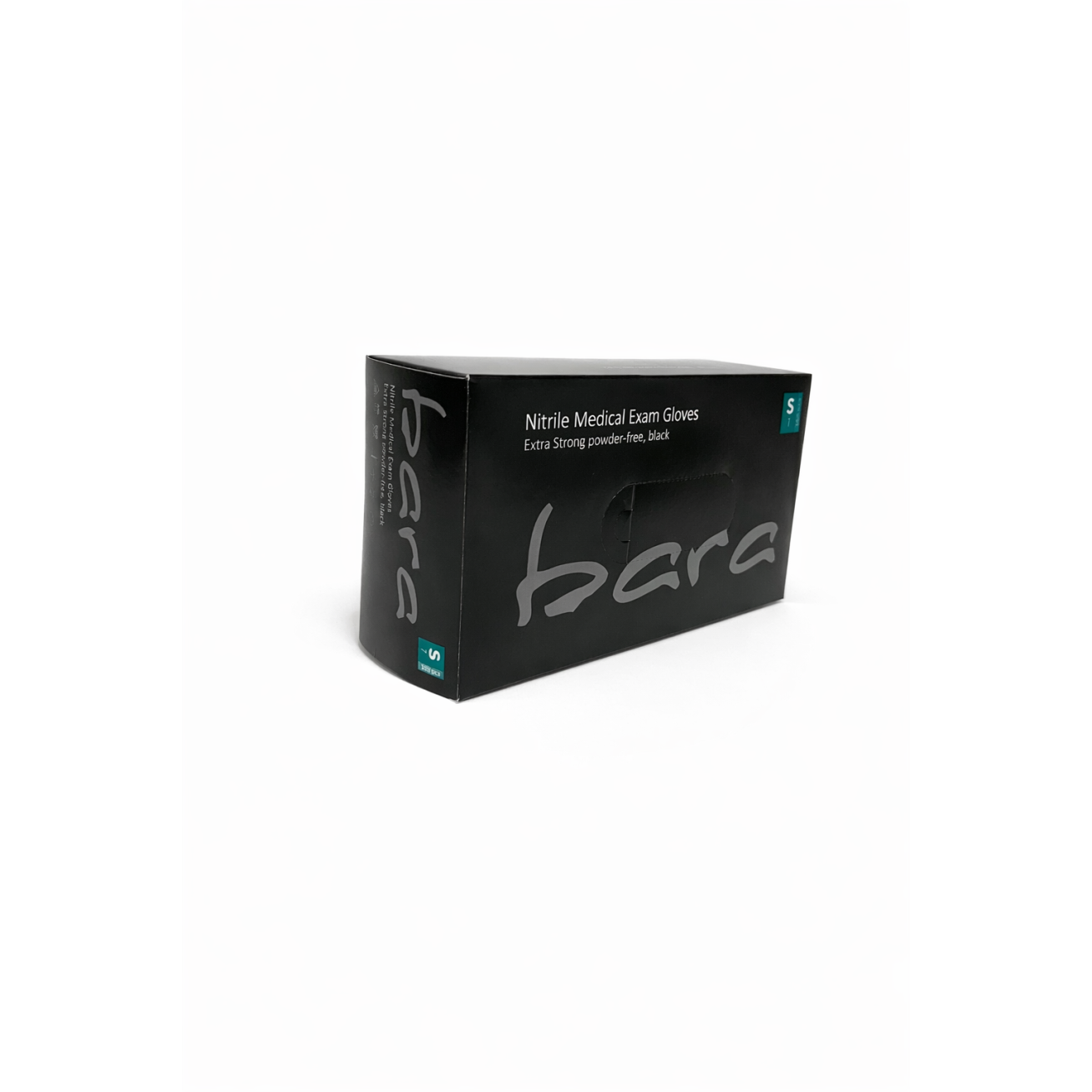 Nitrilo pirštinės BARAMEDA HEAVY BLACK, BE PUDROS, ypatingai tvirtos, S dydis, juodos