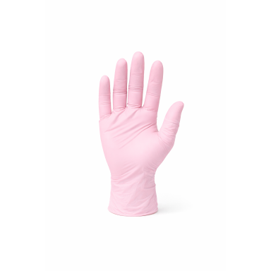 Nitrilo pirštinės BARAMEDA NITRILE PINK, BE PUDROS, S dydis, ružavos