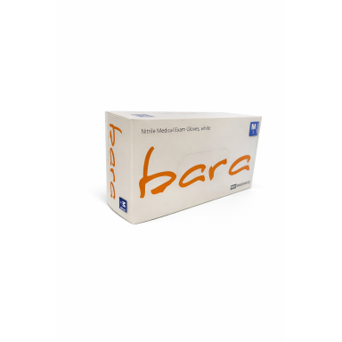 Nitrilo pirštinės BARAMEDA NITRILE WHITE, BE PUDROS, M dydis, baltos
