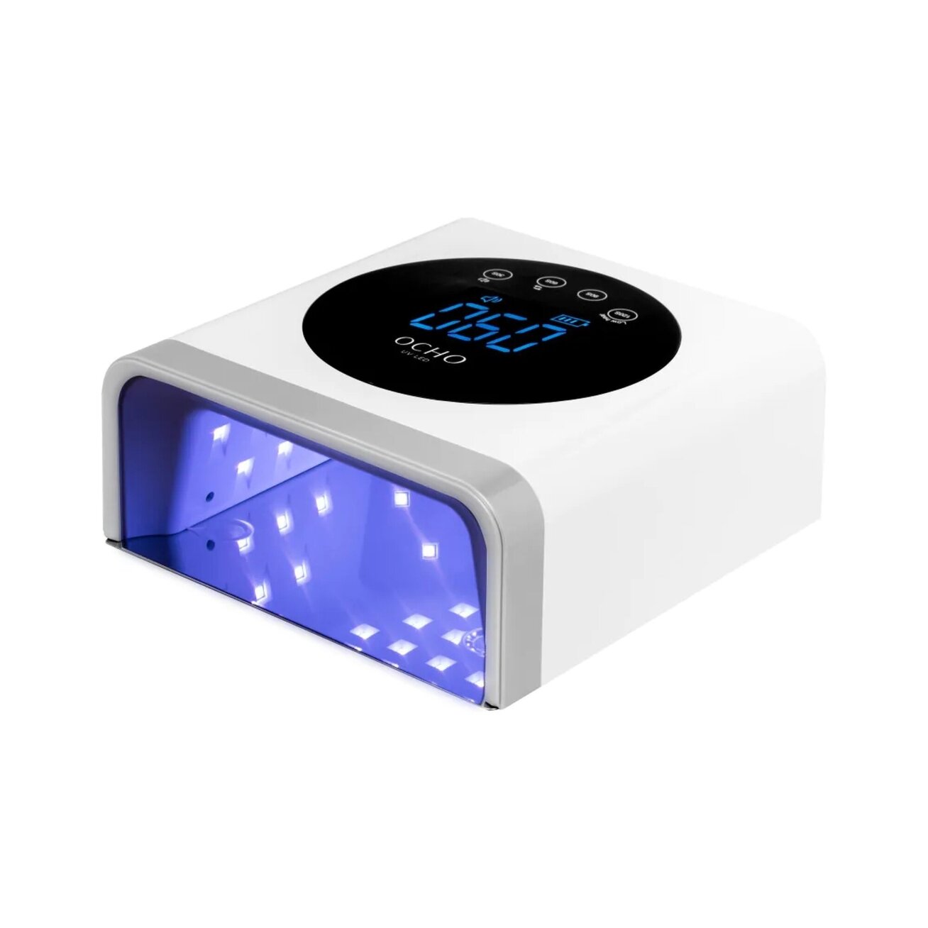 OCHO NAILS X22 LED/UV belaidė nagų lempa su įkraunama baterija, 72 W, balta OCHO NAILS X22 LED/UV belaidė nagų lempa su įkraunama baterija, 72 W, balta