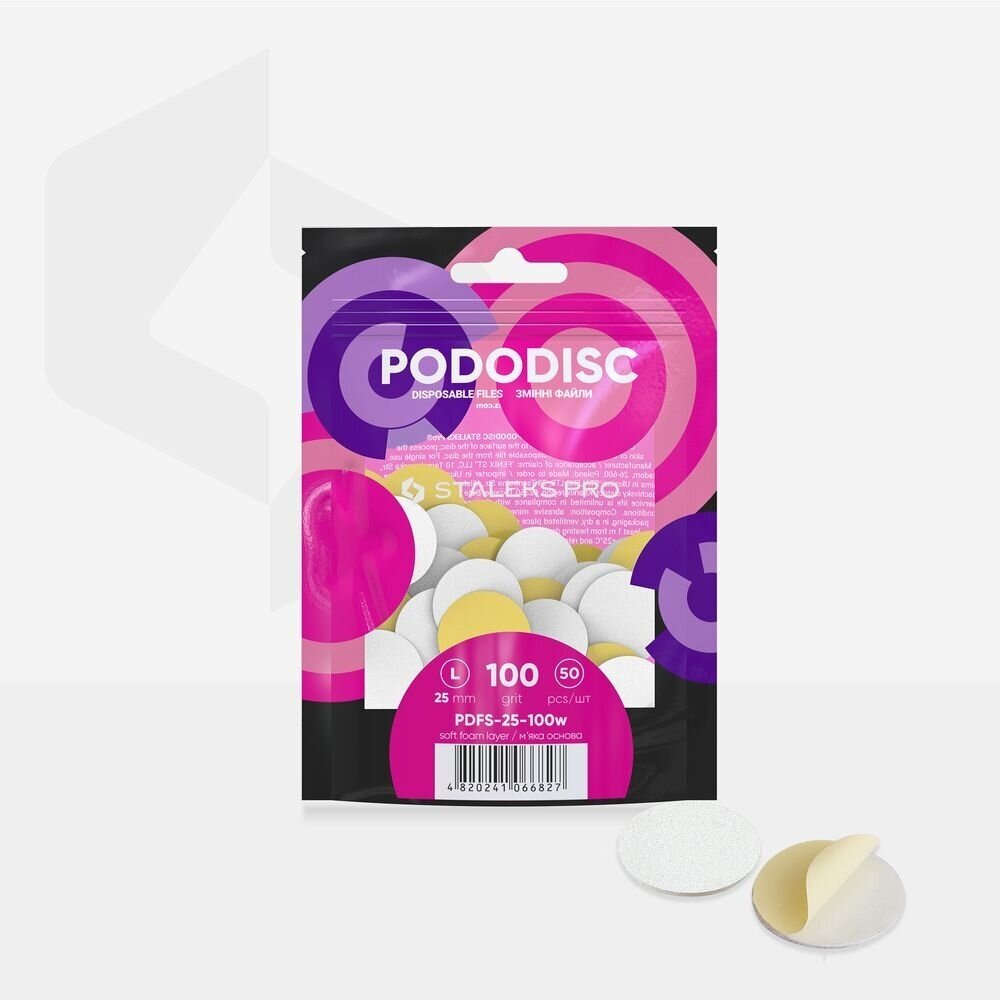 Staleks PODODISC L EXPERT papildymas, paminkštintas 100 grit (50vnt)