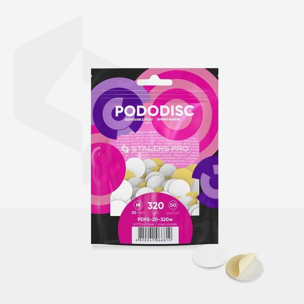 Staleks PODODISC M EXPERT papildymas, paminkštintas 320 grit (50vnt)