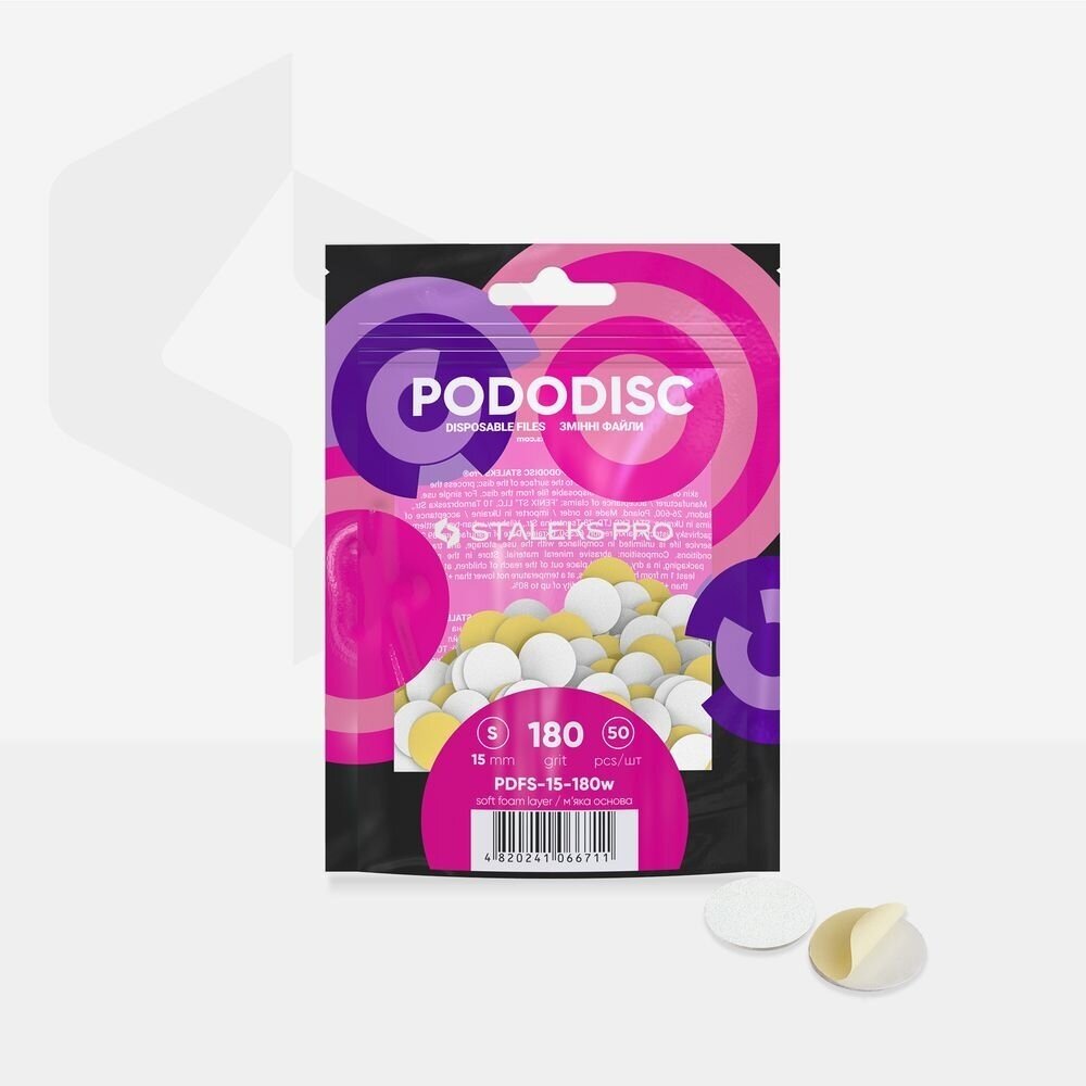 Staleks PODODISC S EXPERT papildymas 180 grit (50vnt)