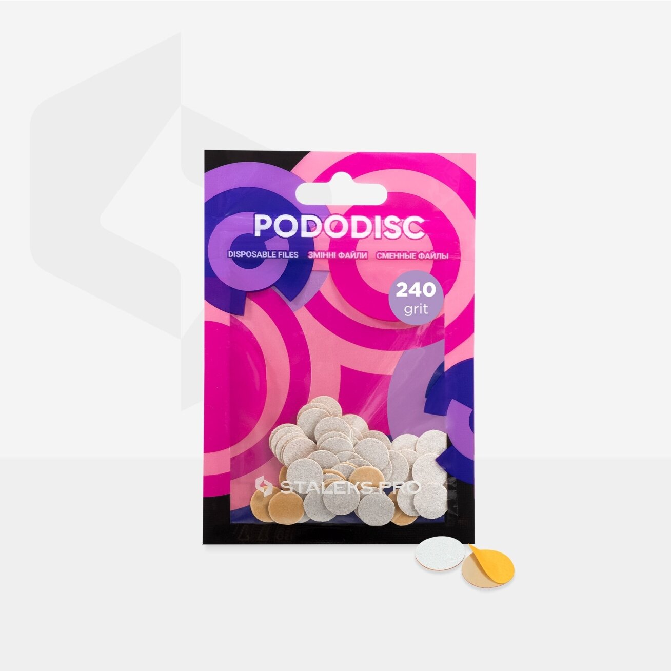 Staleks PODODISC XS EXPERT papildymas 240 grit (50vnt) Staleks PODODISC XS EXPERT papildymas 240 grit (50vnt)
