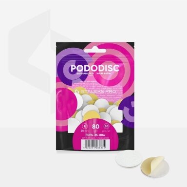 Staleks PODODISC L EXPERT papildymas, paminkštintas 80 grit (50vnt)