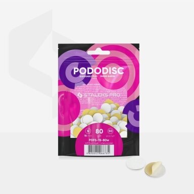 Staleks PODODISC S EXPERT papildymas, paminkštintas 80 grit (50vnt)