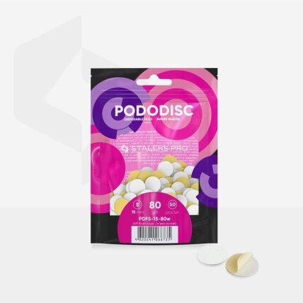 Staleks PODODISC S EXPERT papildymas, paminkštintas 80 grit (50vnt) Staleks PODODISC S EXPERT papildymas, paminkštintas 80 grit (50vnt)