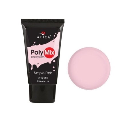Poligelis Atica PolyMix Simple Pink, 30 ml Poligelis Atica PolyMix Simple Pink, 30 ml