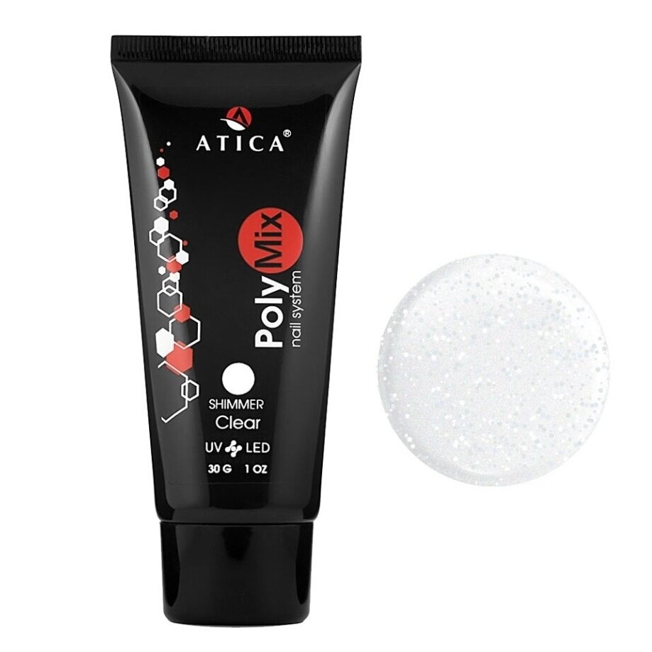 Poligelis Atica PolyMix 20 Clear Shimmer, 30 ml Poligelis Atica PolyMix 20 Clear Shimmer, 30 ml