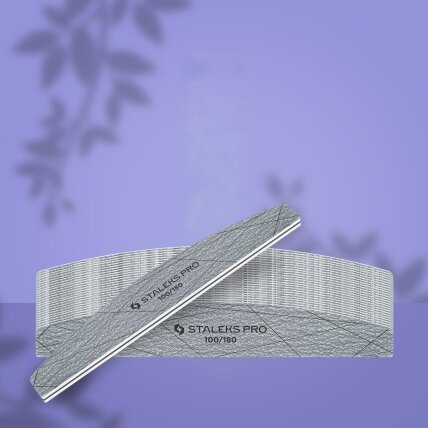 ​Profesionalios pusmėnulio formos nagų dildės STALEKS PRO SMART 100/180 grit, 25 vnt. 1