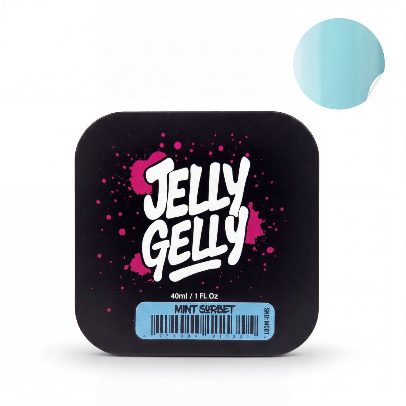 Savaime išsilyginantis gelis nagams Jelly Gelly Macarons „Mint Sorbet“, 40 ml Savaime išsilyginantis gelis nagams Jelly Gelly Macarons „Mint Sorbet“, 40 ml