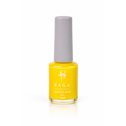 Saga Stamping Paint Nr. 08 – Geltoni dažai štampavimui 8 ml