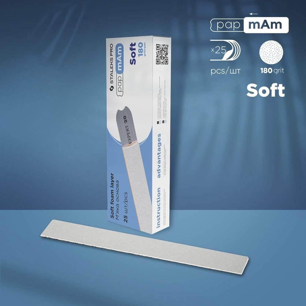 Staleks Pro Expert 20 papmAm užmaunamos dildės su paminkštintu sluoksniu 180 grit, 25 vnt. 1