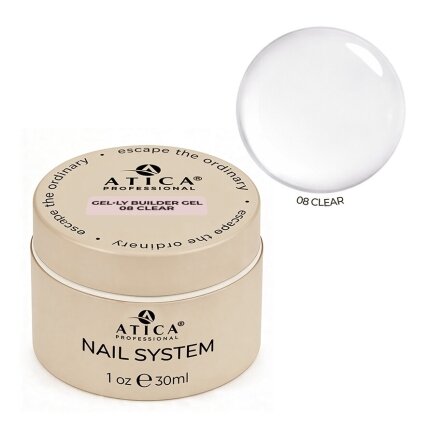 Statybinis nagų gelis Gelly 08 Clear, 30ml